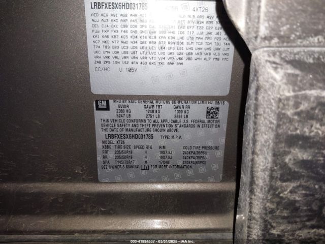 LRBFXESX6HD031785 Buick Envision Premium I