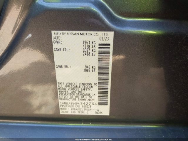 1N4BL4BV4PN342764 Nissan Altima S Fwd