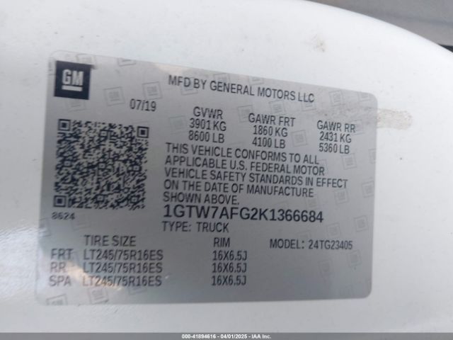 1GTW7AFG2K1366684 GMC Savana 2500 Work Van