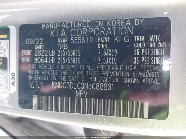 2022 KIA EV6 KNDC3DLC3N5088831 Photo 8
