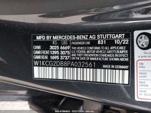 W1KCG2DB8PA032561 Mercedes-Benz EQS 450+
