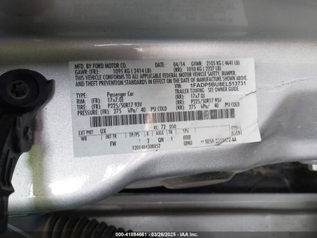 1FADP5BU8EL513731 Ford C-max Hybrid Sel