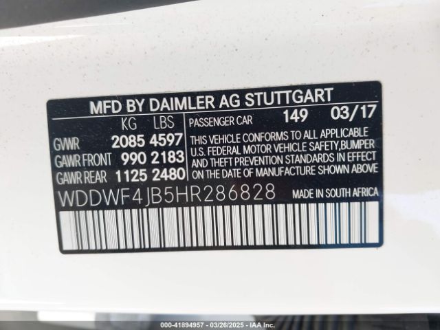 WDDWF4JB5HR286828 Mercedes-Benz C 300 Luxury/sport