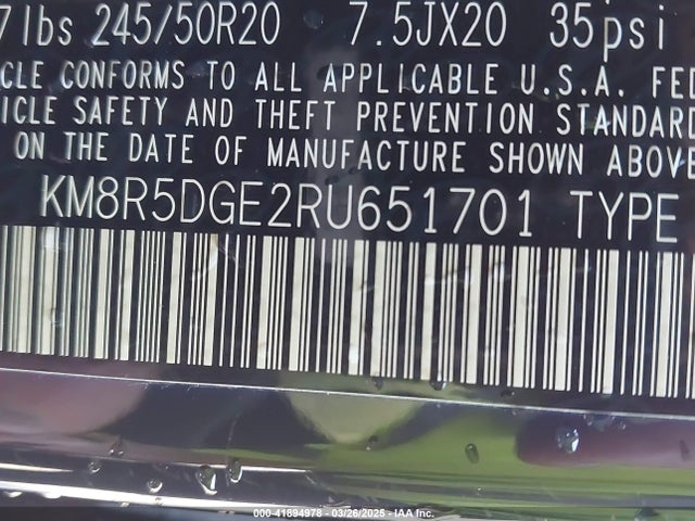 KM8R5DGE2RU651701 Hyundai Palisade Limited
