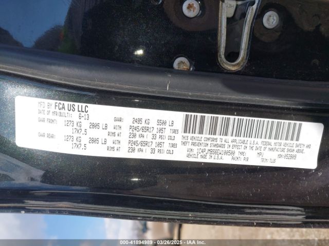 1C4PJMBS6EW100500 Jeep Cherokee Trailhawk