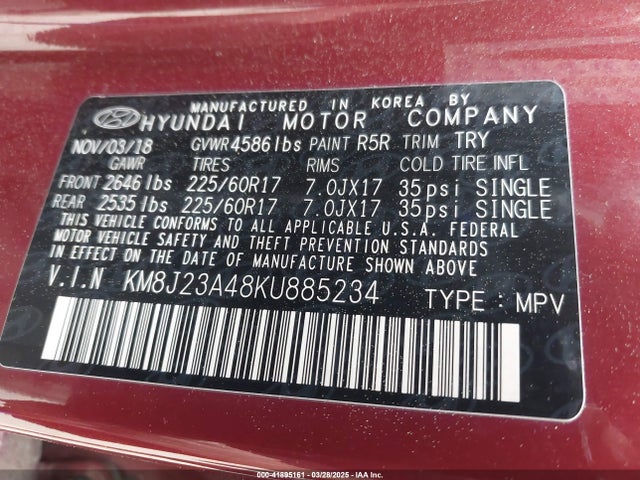 Hyundai TUCSON SE 2019 KM8J23A48KU885234 Image 9
