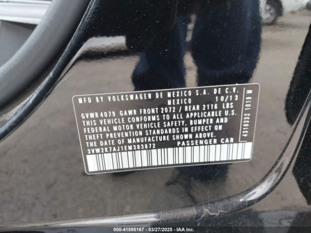 3VW2K7AJ1EM383872 Volkswagen Jetta 2.0l S
