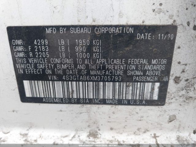 2021 SUBARU IMPREZA 4S3GTAB6XM3705793 Photo 8
