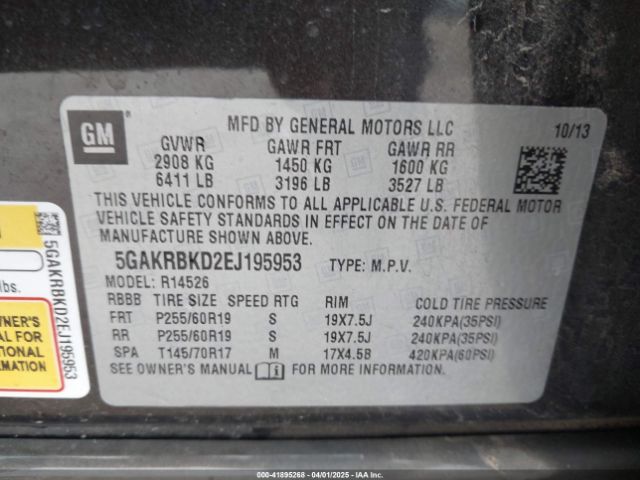 5GAKRBKD2EJ195953 Buick Enclave Leather