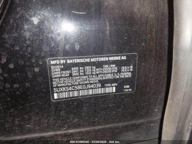 5UXKS4C58E0J94039 BMW X5 Xdrive35d