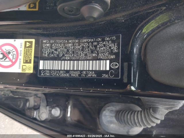 JTHBK1GG1F2207441 Lexus ES 350