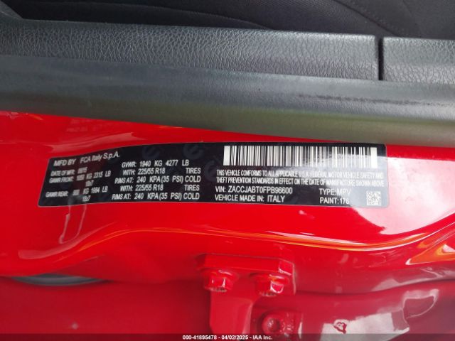 ZACCJABT0FPB96600 Jeep Renegade Latitude