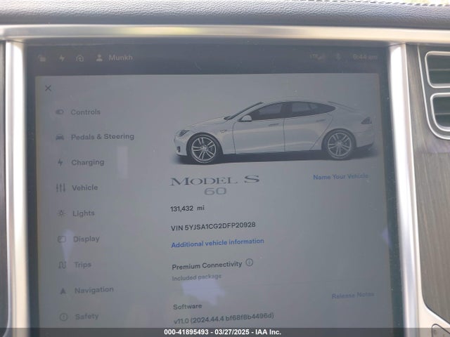 2013 TESLA MODEL S 5YJSA1CG2DFP20928 Photo 6