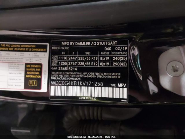 WDC0G4KB1KV171258 Mercedes-Benz Glc 300 4matic
