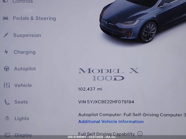 5YJXCBE22HF079194 Tesla Model X 100d/75d/90d