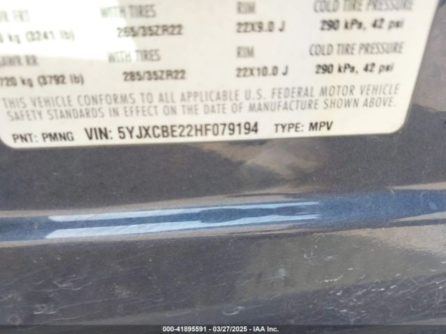 5YJXCBE22HF079194 Tesla Model X 100d/75d/90d