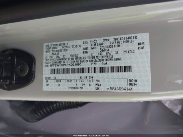 1FTEW1CP8PKD21690 Ford F-150 Xl