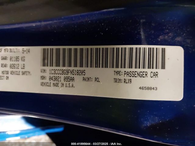 1C3CCCBG9FN518205 Chrysler 200 S