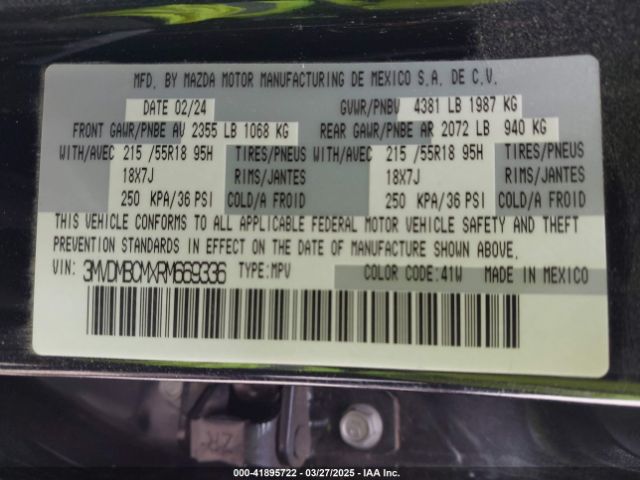 3MVDMBCMXRM669336 Mazda Cx-30 2.5 S Preferred Package