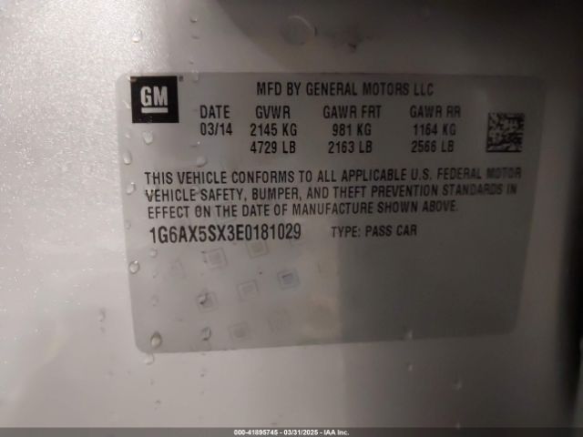 1G6AX5SX3E0181029 Cadillac CTS LUXURY
