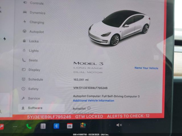 5YJ3E1EB9LF795246 Tesla Model 3 Long Range Dual Motor All-wheel Drive
