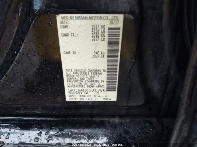 1N4AL3AP1JC131386 Nissan Altima 2.5 Sr