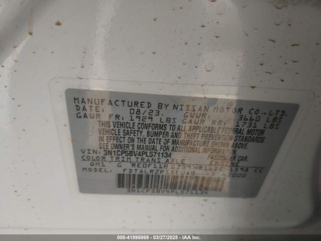 3N1CP5BV4PL571134 Nissan Kicks S Xtronic Cvt