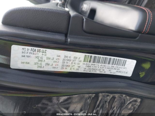 1C4RJFBG6GC411557 Jeep Grand Cherokee Limited 75th Anniversary