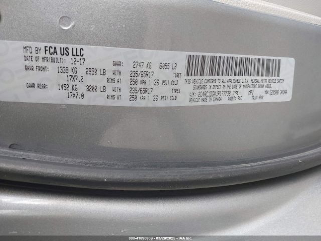 2C4RC1DGXJR177738 Chrysler Pacifica Touring