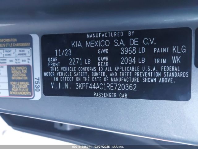3KPF44AC1RE720362 KIA FORTE GT