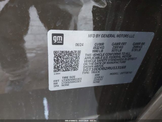 1GT10DDB2RU113168 GMC xrl + eti