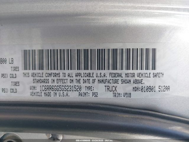 1C6RR6GG5GS231520 RAM 1500 Slt