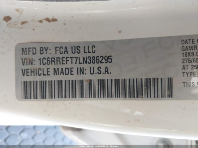 1C6RREFT7LN386295 RAM 1500 Lone Star  4x2 5'7 Box