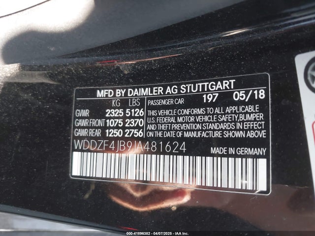 WDDZF4JB9JA481624 Mercedes-Benz E 300