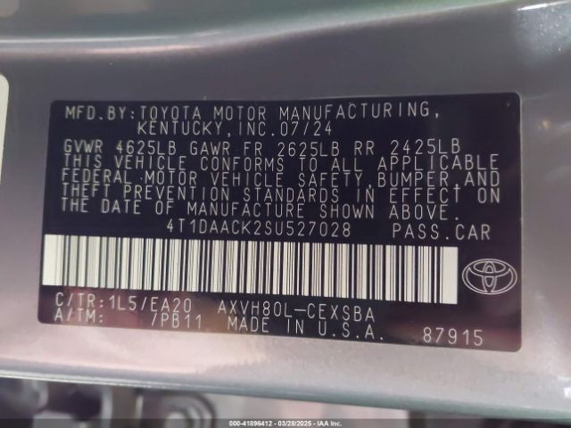 4T1DAACK2SU527028 Toyota CAMRY SE