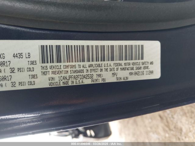1C4NJPFA2FD342532 Jeep Patriot High Altitude Edition