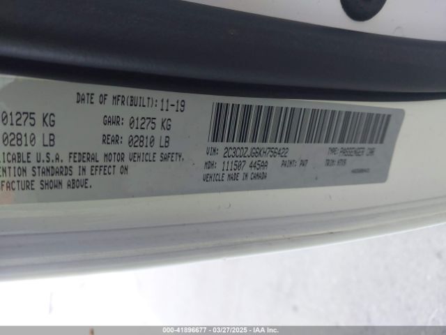 2019 DODGE CHALLENGER 2C3CDZJG6KH756422 Photo 8