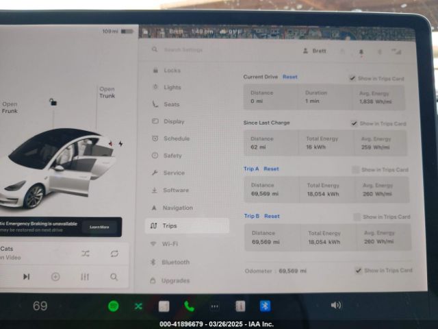 5YJ3E1EA3KF332864 Tesla MODEL 3