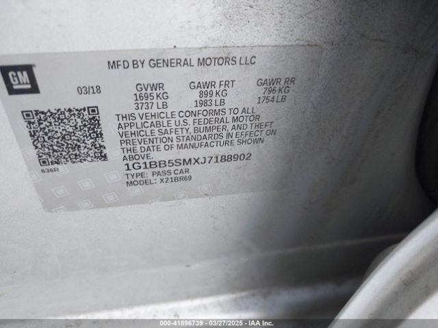 2018 CHEVROLET CRUZE 1G1BB5SMXJ7188902 Photo 8