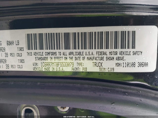1C6RR7MT8FS533079 RAM 1500 Sport