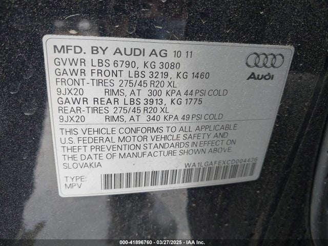 2012 AUDI Q7 WA1LGAFEXCD004436 Photo 8