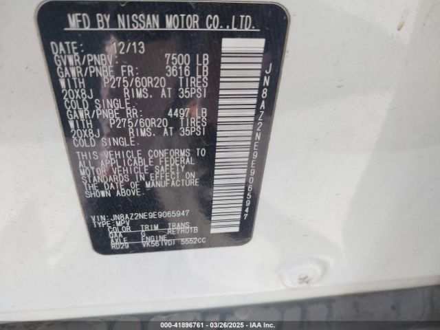 JN8AZ2NE9E9065947 Infiniti QX80