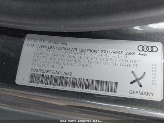 2014 AUDI A7 WAU2GAFC7EN017882 Photo 8