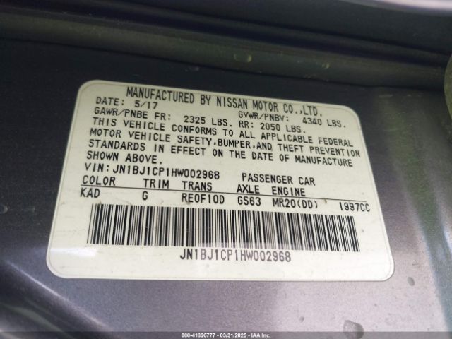 JN1BJ1CP1HW002968 Nissan Rogue Sport Sl