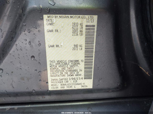 Nissan Altima 2.5 Sv 2014 1N4AL3AP5EC196554 Image 8