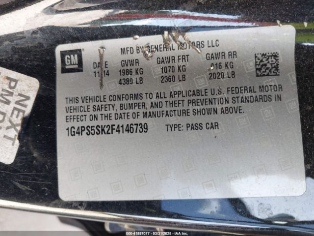 1G4PS5SK2F4146739 Buick Verano Leather Group
