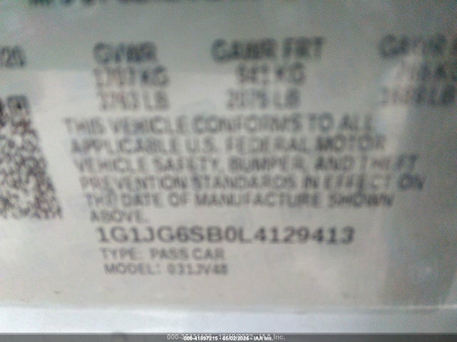 1G1JG6SB0L4129413 Chevrolet Sonic Fwd  1fl 5-door