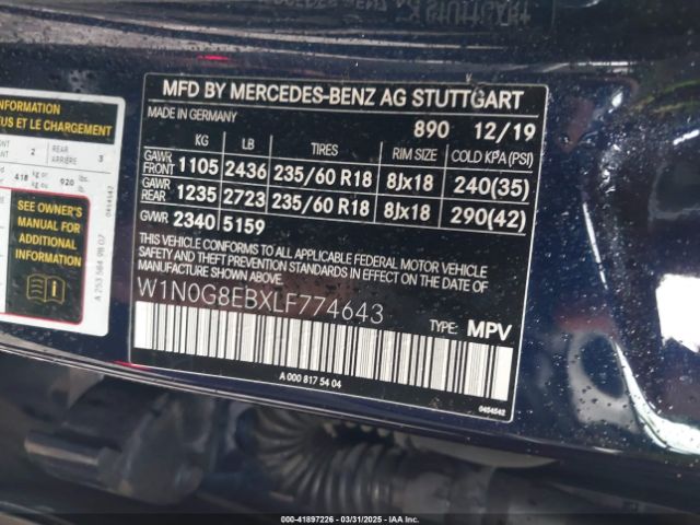 2020 MERCEDES-BENZ GLC 300 W1N0G8EBXLF774643 Photo 8