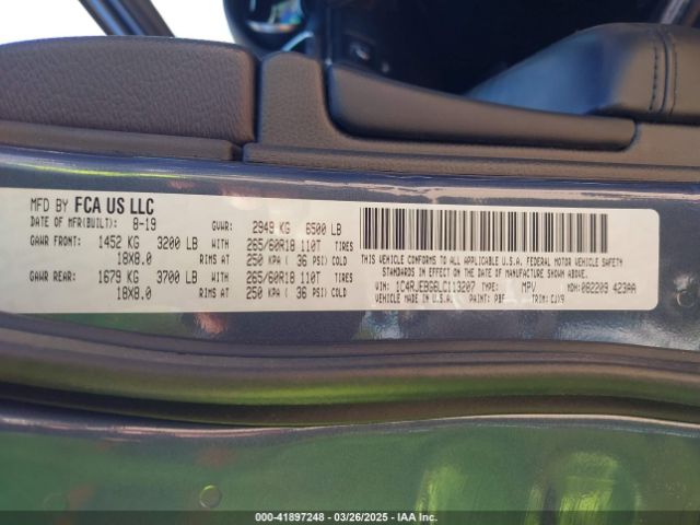 1C4RJEBG6LC113207 Jeep Grand Cherokee Limited 4x2