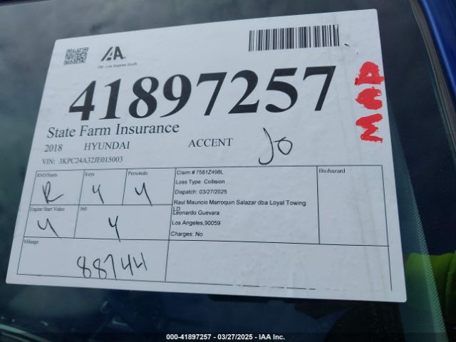 3KPC24A32JE015003 Hyundai Accent